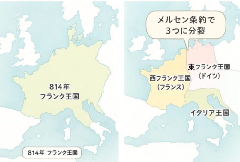 東フランク王国の地図