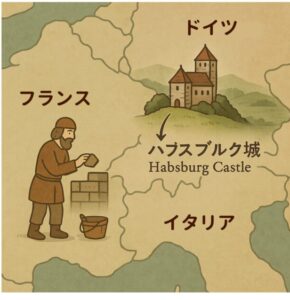 hapsburg castle map ハビヒツブルク城