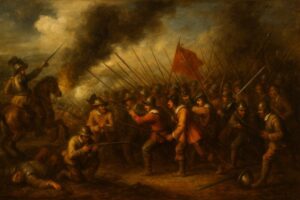 白山の戦いでボヘミア反乱軍敗北 (イメージ絵画)