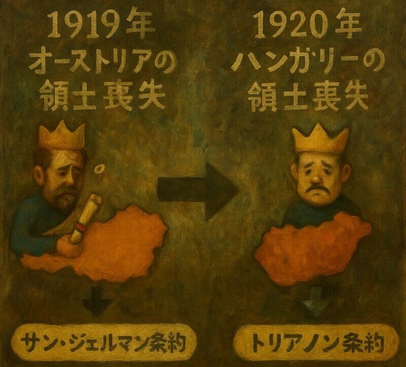 サンジェルマン条約とトリアノン条約の図解