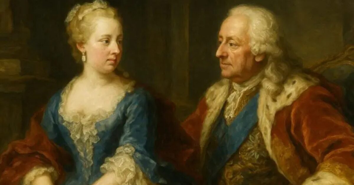 “Portrait of Charles VI and Maria Theresa, the emperor who shaped her future reign as Europe’s only female Habsburg ruler.” 帝国の未来を託したカール6世と、女帝となるマリア・テレジアの肖像画。