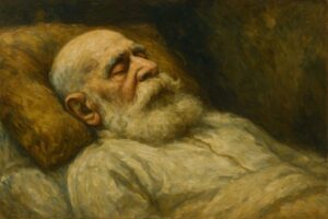 フランツ・ヨーゼフ1世の崩御を描いた場面