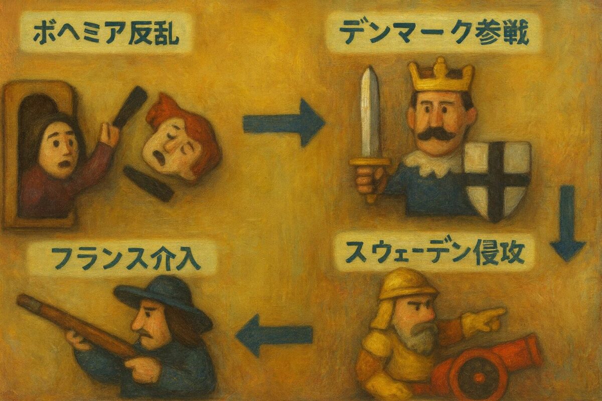 三十年戦争の図解 (Illustration of the Thirty Years' War)