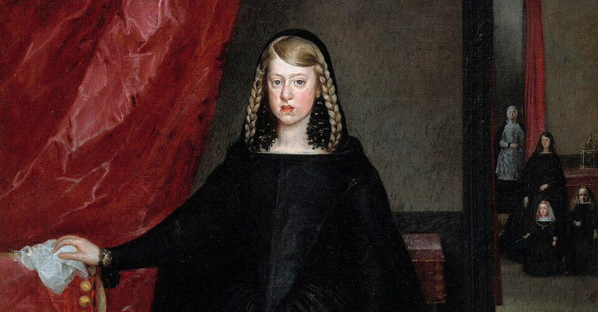 Margarita Teresa of Spain Mourningdress (マルガリータ王女の肖像画。貴族としての威厳と“青い血”を象徴する宮廷衣装が描かれている)