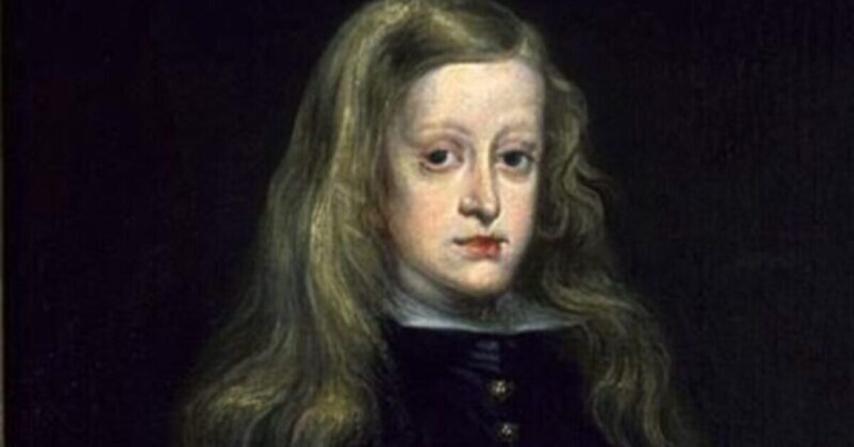 Charles-II-House-of-Habsburg-Spain-as-a-boy- 少年時代のカルロス2世 (貴族としての威厳と“青い血”を象徴する宮廷衣装が描かれている。)