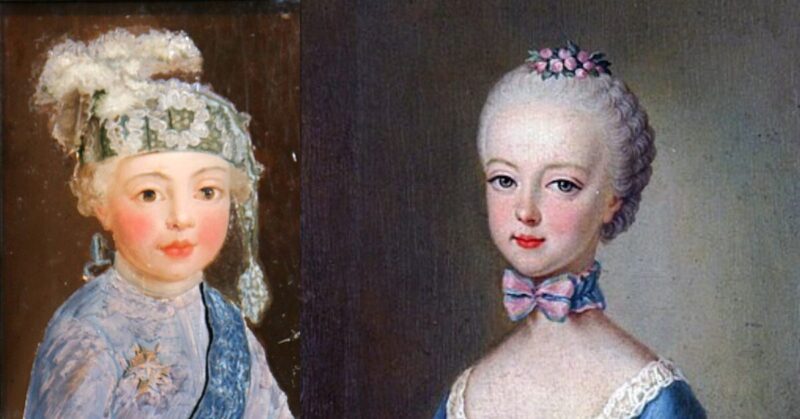 Louis XVI and Marie Antoinette as children