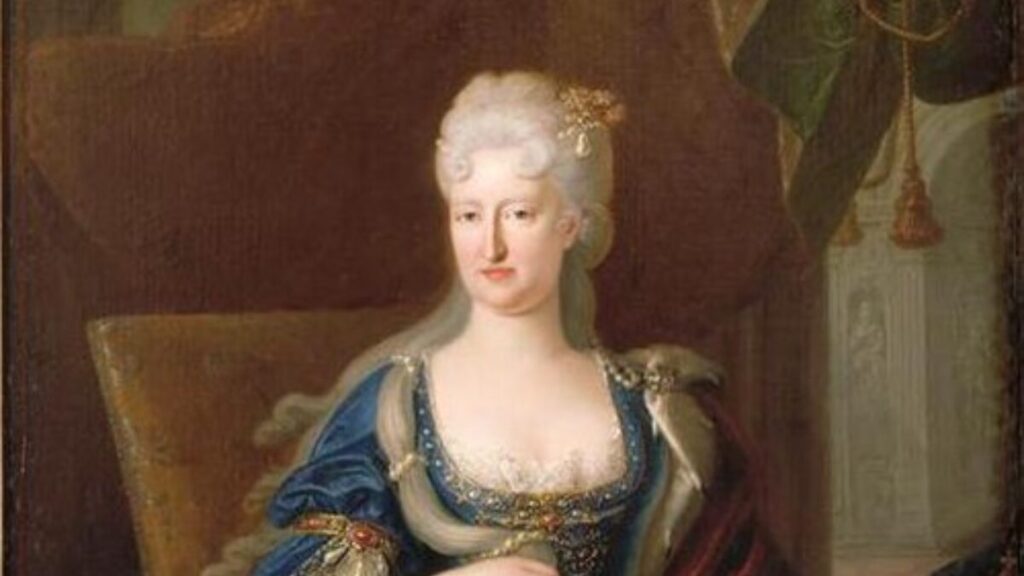 Portrait of Mariana of Neuburg, the politically influential second queen of Charles II of Spain, known for her role in court factions during the final years of the Habsburg dynasty.カルロス2世の第二王妃マリアナ・デ・ネオブルゴ。ハプスブルク家末期の宮廷政治で大きな影響力を持った王妃の肖像。