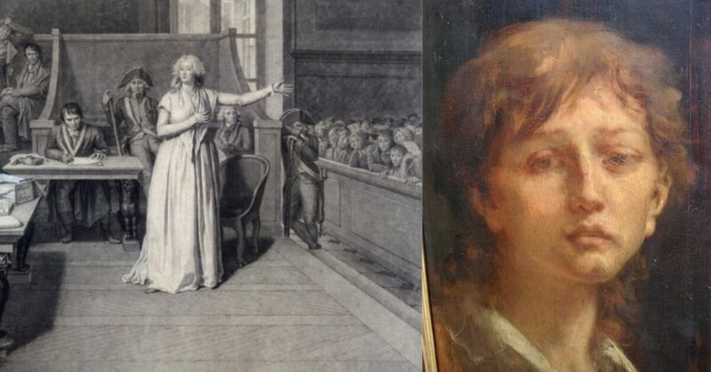 裁判にかけられたマリー・アントワネットと、牢獄に閉じ込められたルイ17世