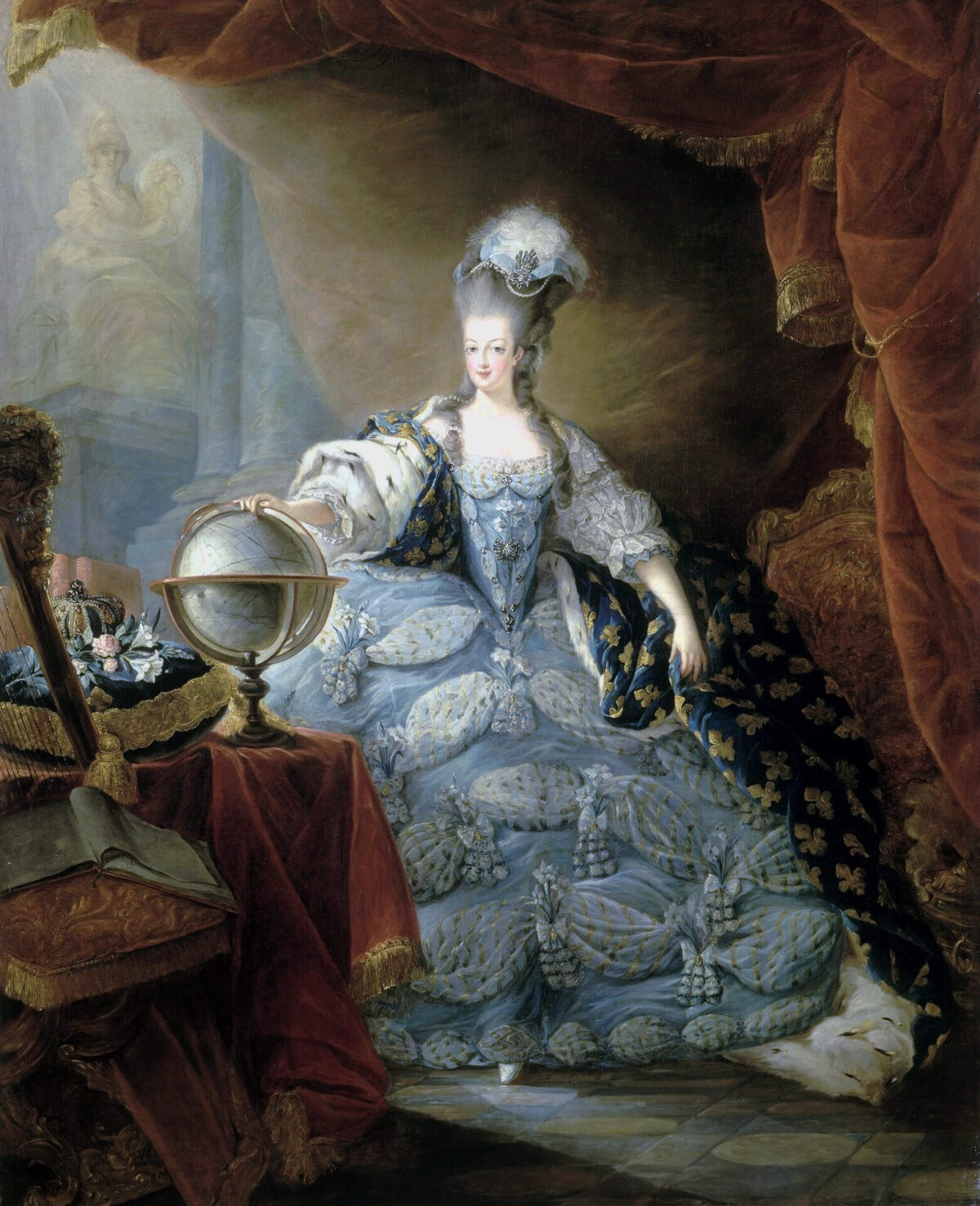 宮廷衣装をまとったマリー・アントワネット、 1775年頃 