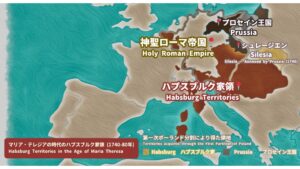 (18世紀) マリア・テレジアの時代のハプスブルク家領 (1740-80年) (Map) Habsburg Territories in the 18th Century: The Era of Maria Theresa (1740–1780)