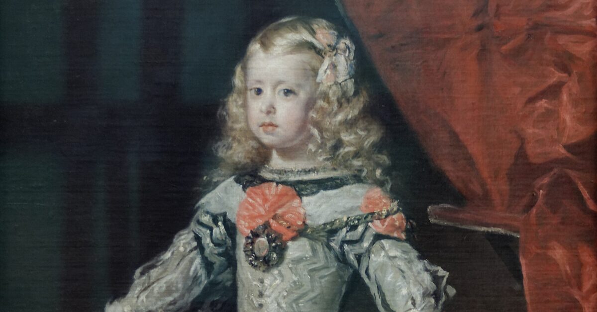 白いドレスのマルガリータ王女