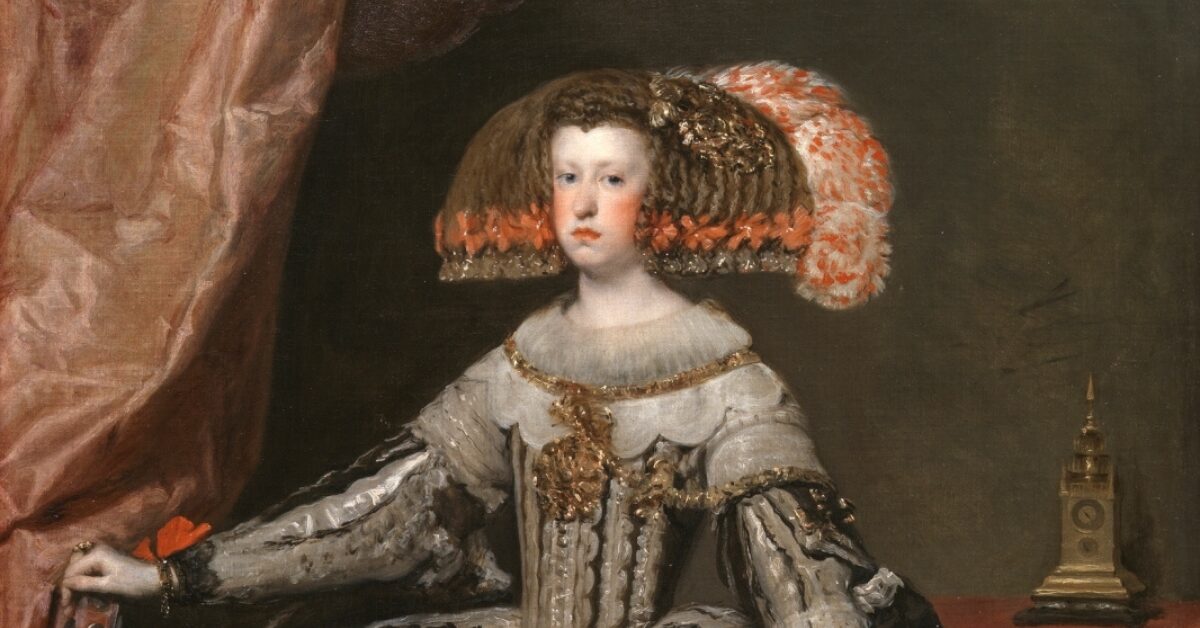 スペイン・ハプスブルク家の王太后、マリアナ・デ・アウストリア（カルロス2世の母）を描いた肖像画。Portrait of Mariana of Austria, Habsburg queen mother of Charles II of Spain.
